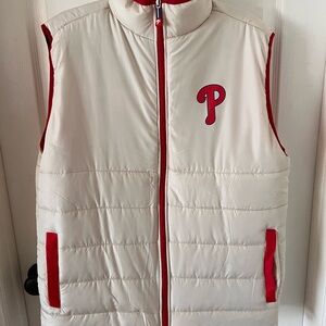Philadelphia Phillies Cream and Red Puffer Vest